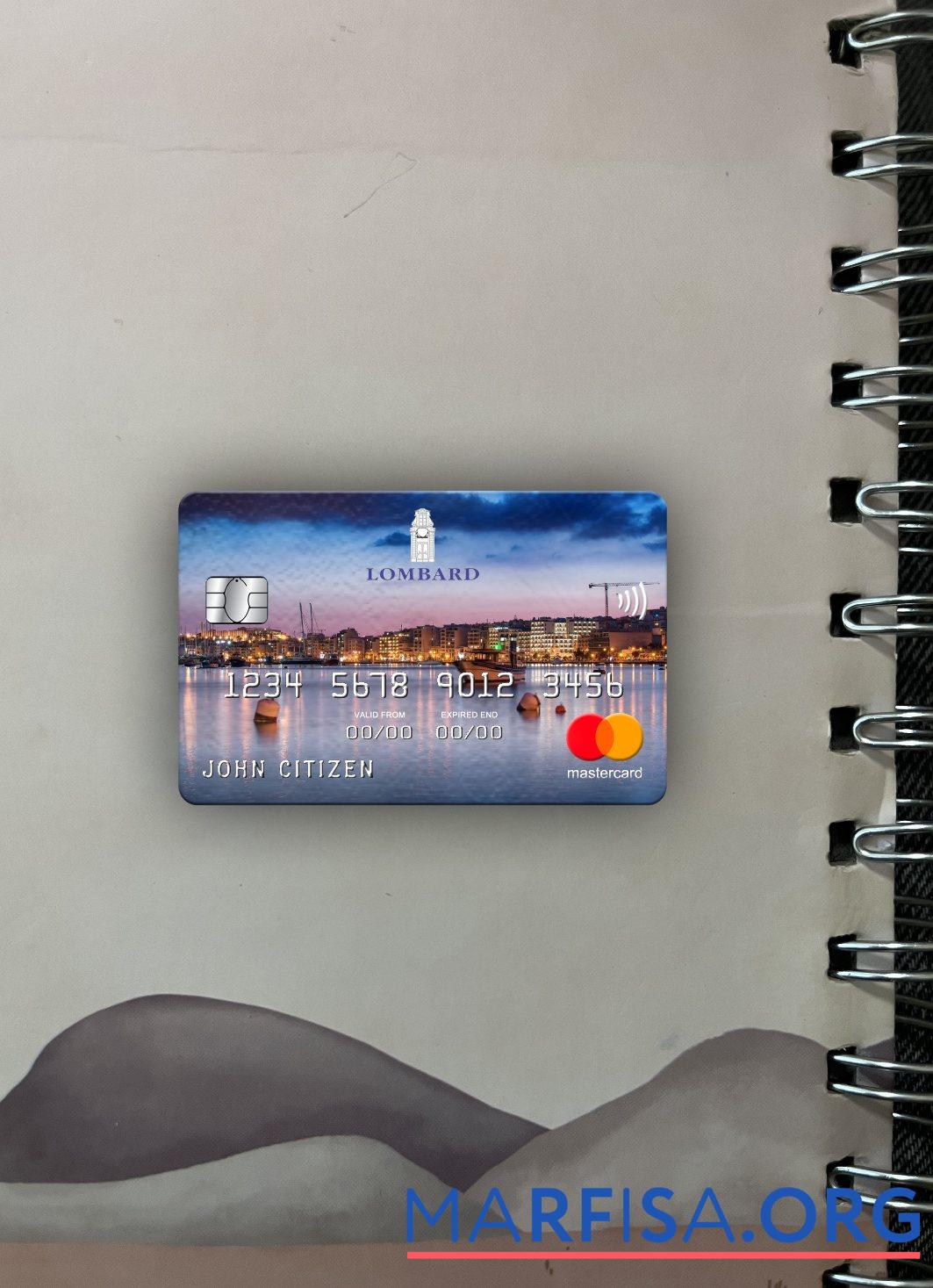Realistic Malta Lombard Bank mastercard photolook front real example